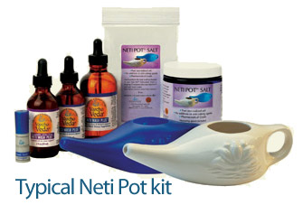 typical neti pot kit